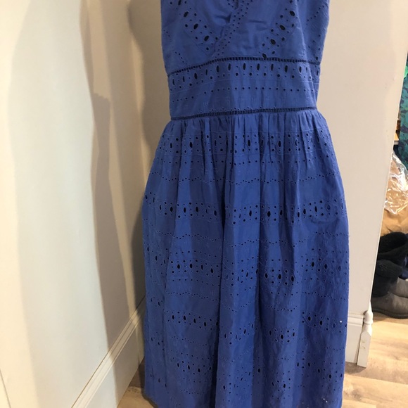 Tommy Hilfiger blue dress Size 18 in cotton with eyelet - Picture 2 of 12